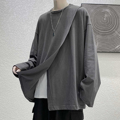 Camiseta Manga Larga Cuello Redondo con Diseño de Abertura Lateral - Image 9