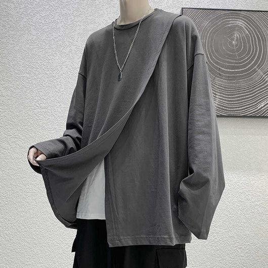 Camiseta Manga Larga Cuello Redondo con Diseño de Abertura Lateral - Image 9