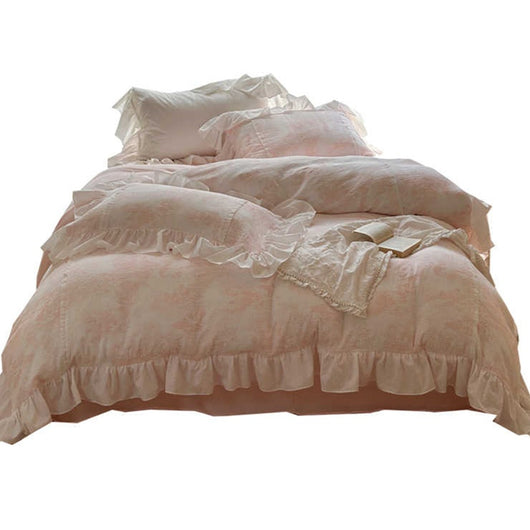 Juego de Cama 4 Piezas Gasa Algodón Arrugada Premium - Image 6