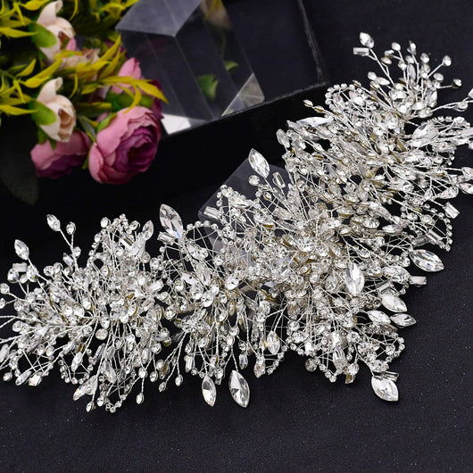 Tiara Nupcial de Cristal Hecha a Mano - Corona Elegante para Novia - Image 12