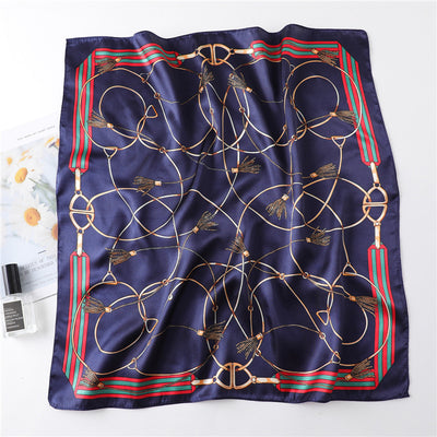 Pañuelo Retro Cuadrado Pequeño de Cachemira para Mujer - Image 35