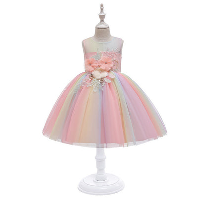 Vestido de Dama de Honor para Niña de 1 Año - Diseño Floral Elegante - Image 2