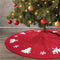 Tapete Navideño Tejido con Perlas - Decoración de Piso para Árbol de Navidad