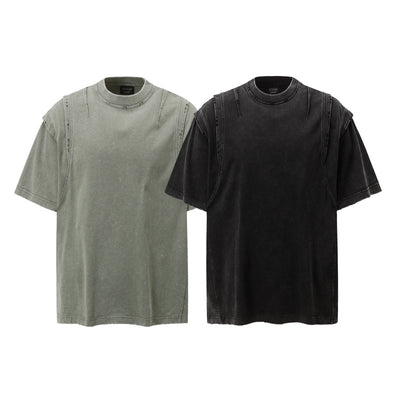 Camiseta Oversized Efecto Gastado con Costuras de Diseño - Image 21