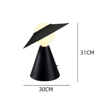 Lámpara de Escritorio Diseño Sombrero de Paja - Decoración Moderna para Estudio y Dormitorio - Image 3