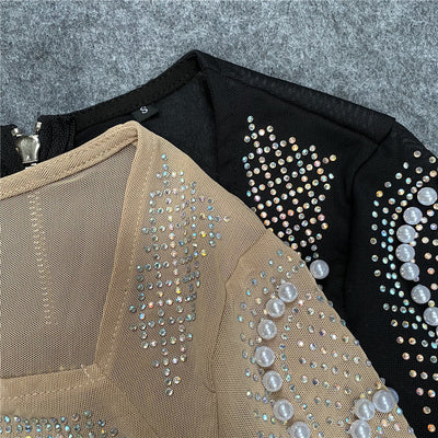 Conjunto Dos Piezas: Blusa Manga Larga con Tachuelas y Falda Midi - Image 22