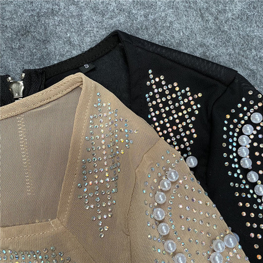 Conjunto Dos Piezas: Blusa Manga Larga con Tachuelas y Falda Midi - Image 22