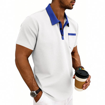 Polo Holgado de Punto Waffle para Hombre - Manga Corta - Image 25