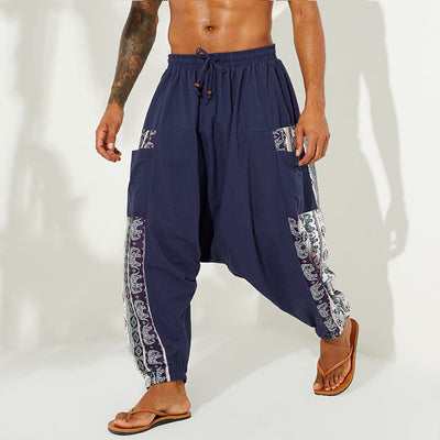 Pantalones Casuales Holgados con Estampado Degradado para Hombre