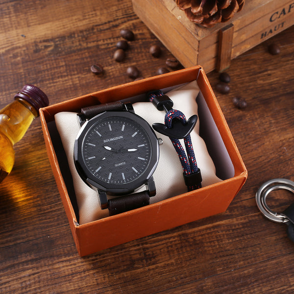 Conjunto de Pulsera y Reloj de Cuarzo Elegante Minimalista