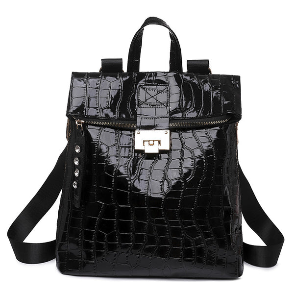 Mochila Escolar de Cuero Suave con Gran Capacidad para Mujer - Image 5