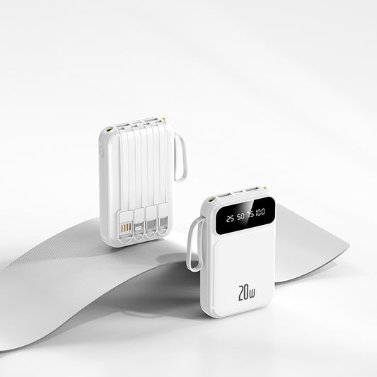Powerbank Portátil de Alta Capacidad con Cable Integrado
