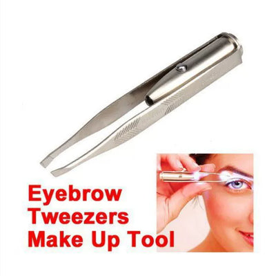 Pinza Depilatoria LED con Luz para Cejas y Pestañas - Acero Inoxidable YF2021 - Image 5