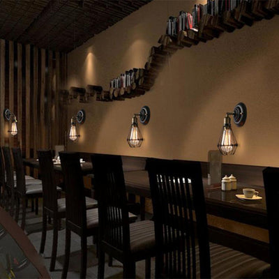 Lámpara de Pared Industrial Retro Estilo Hierro Forjado para Bar y Restaurante - Image 6