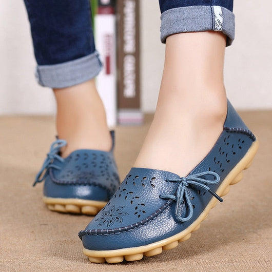 Zapatos Bajos Cómodos para Mamá con Diseño Perforado - Image 41