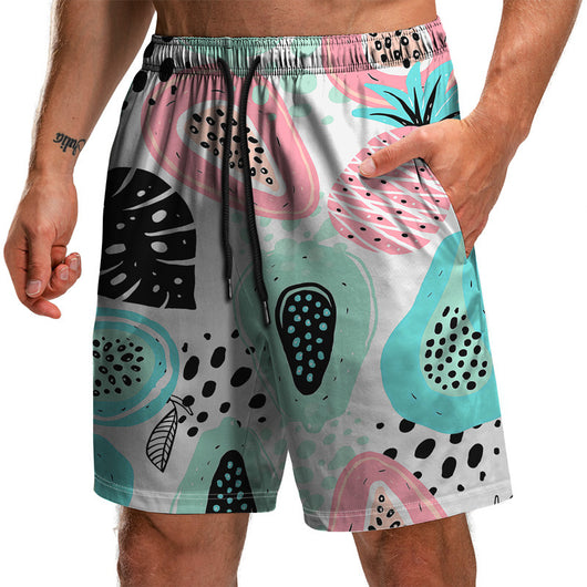 Pantalones Cortos Estampados 3D Serie Hojas Verano - Bermudas Playa Casuales para Hombre - Image 18