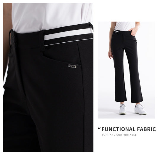 Pantalones Deportivos para Mujer con Cintura Elástica y Corte Acampanado - Image 2
