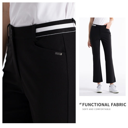Pantalones Deportivos para Mujer con Cintura Elástica y Corte Acampanado - Image 2