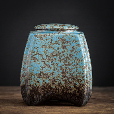 Recipiente de Té Cerámica Azul con Horno Decorativo - Image 15
