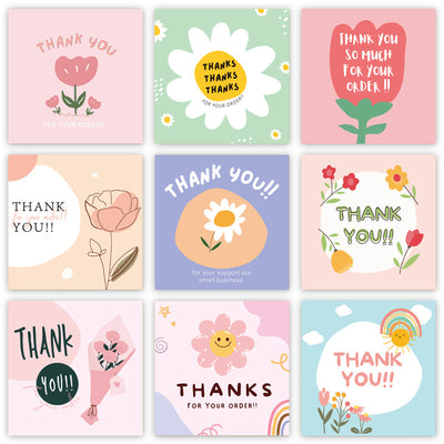 Pack 50 Tarjetas de Agradecimiento Cuadradas en Papel Couché – Diseño Profesional - Image 18
