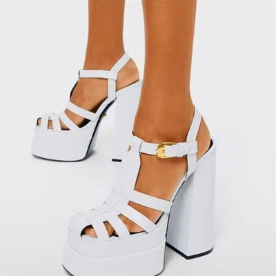 Sandalias Romanas Trenzadas de Tacón Alto para Mujer - Image 13