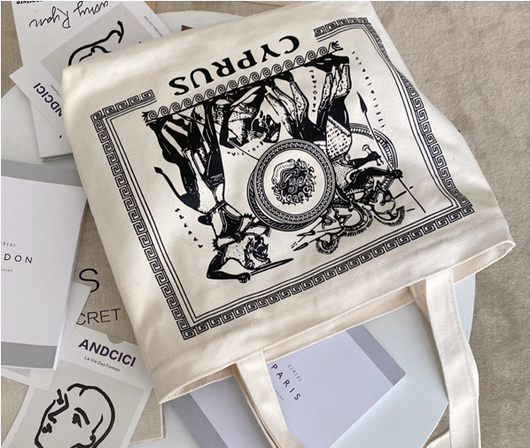 Bolsa de Lona para Mujer con Ilustración Artística Vintage - Image 5