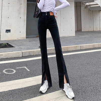 Jeans Skinny Cintura Alta Elásticos con Abertura Lateral - Image 3