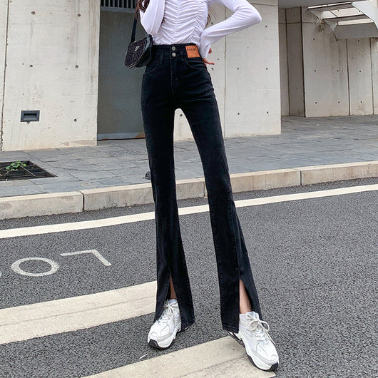 Jeans Skinny Cintura Alta Elásticos con Abertura Lateral - Image 3