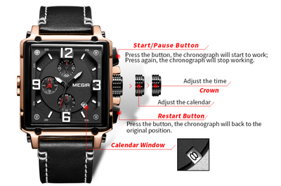 Reloj de Pulsera Cuadrado en Cuero para Hombre Estilo Vintage - Image 8