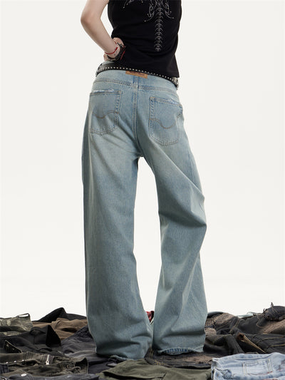 Jeans Rectos Holgados Vintage Desgastado para Mujer - Image 16