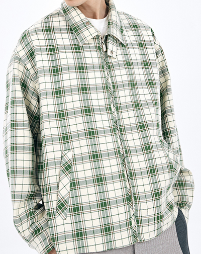 Chaqueta de Diseño Original en Tela Cuadros Verde - Image 5