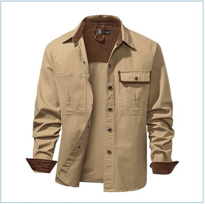 Camisa Polo de Manga Larga Algodón Lavado Tallas Grandes Hombre Color Sólido - Image 33