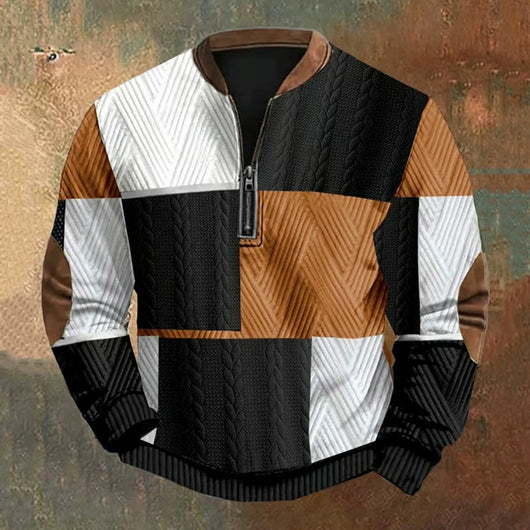 Sudadera con Cierre Estampado 3D Digital para Hombre - Primavera y Otoño - Image 14