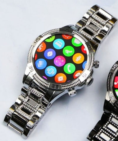 Reloj Inteligente de Oro con Llamadas Bluetooth y Diamantes - Image 8