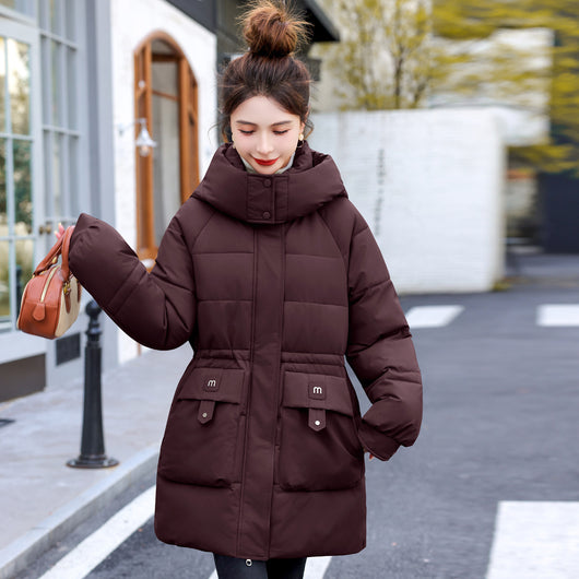 Abrigo Acolchado con Capucha - Chaqueta de Algodón Grueso Largo