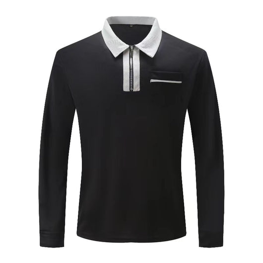 Polo Deportivo Hombre Otoño Cierre de Cremallera Cuello Solapa Algodón - Image 10