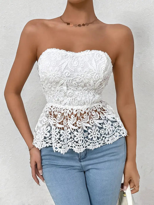 Blusa Sin Mangas con Encaje Bordado - Image 6