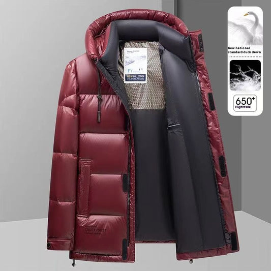 Chaqueta de Plumón Invierno Hombre con Grafeno - Abrigo Térmico Impermeable Negro y Dorado - Image 2