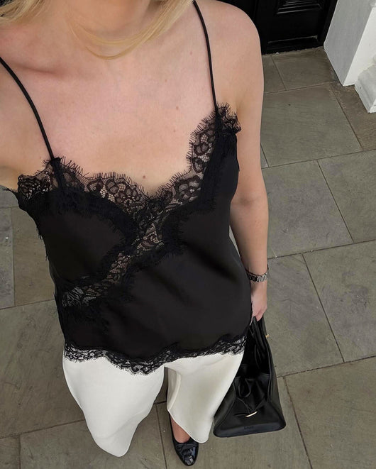 Camiseta Elegante Asimétrica con Encaje para Oficina - Image 9