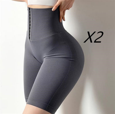 Pantalones de Yoga Moldeadores de Cadera Cintura Tejida Peach para Mujer - Image 7