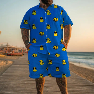 Conjunto Estampado de Pantalones Cortos para Hombre - Verano - Image 2