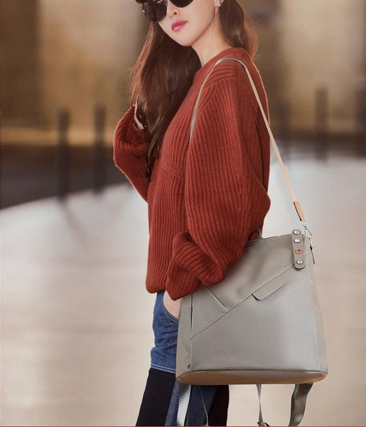 Mochila de Cuero PU Estilo Universitario para Mujer - Bolso Escolar Minimalista - Image 11