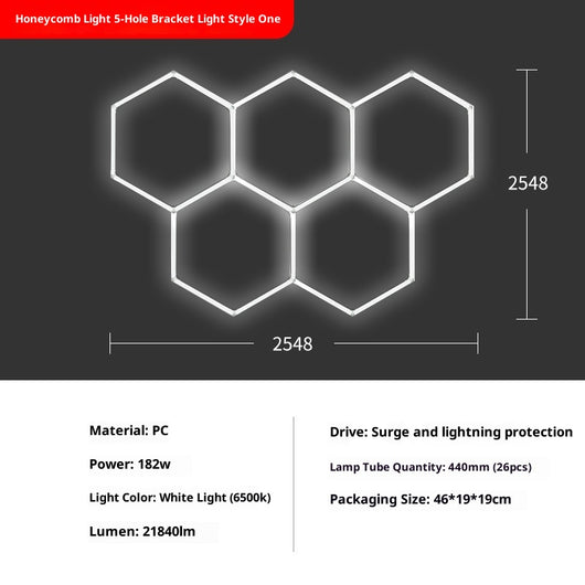 Luz LED Hexagonal para Garaje - Diseño Panal - Image 10