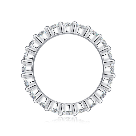 Anillo de Boda Luó Shén - Moissanita Ovalada Premium en Plata S925 y Platino - Image 14