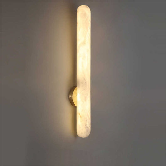 Lámpara de Pared Minimalista para Dormitorio con Mármol y Cobre - Image 3