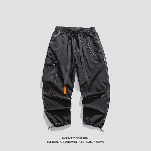 Pantalones Cargo Holgados para Hombre con Bolsillos Grandes y Costuras Reforzadas - Image 3