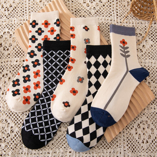 Calcetines Tubo de Algodón para Mujer - Diseño Literatura