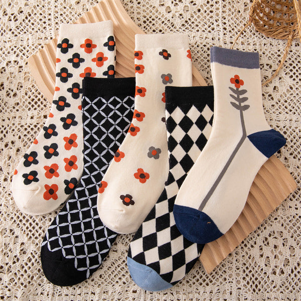 Calcetines Tubo de Algodón para Mujer - Diseño Literatura