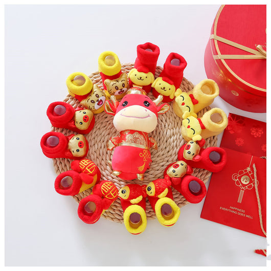 Conjunto de Calcetines Bebé Príncipe Rojo con Caja de Regalo - Image 17