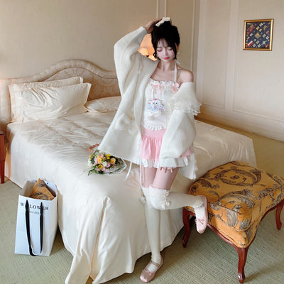 Conjunto Soft Girl Japonés: Blusa y Falda Dulce y Moderna - Image 5